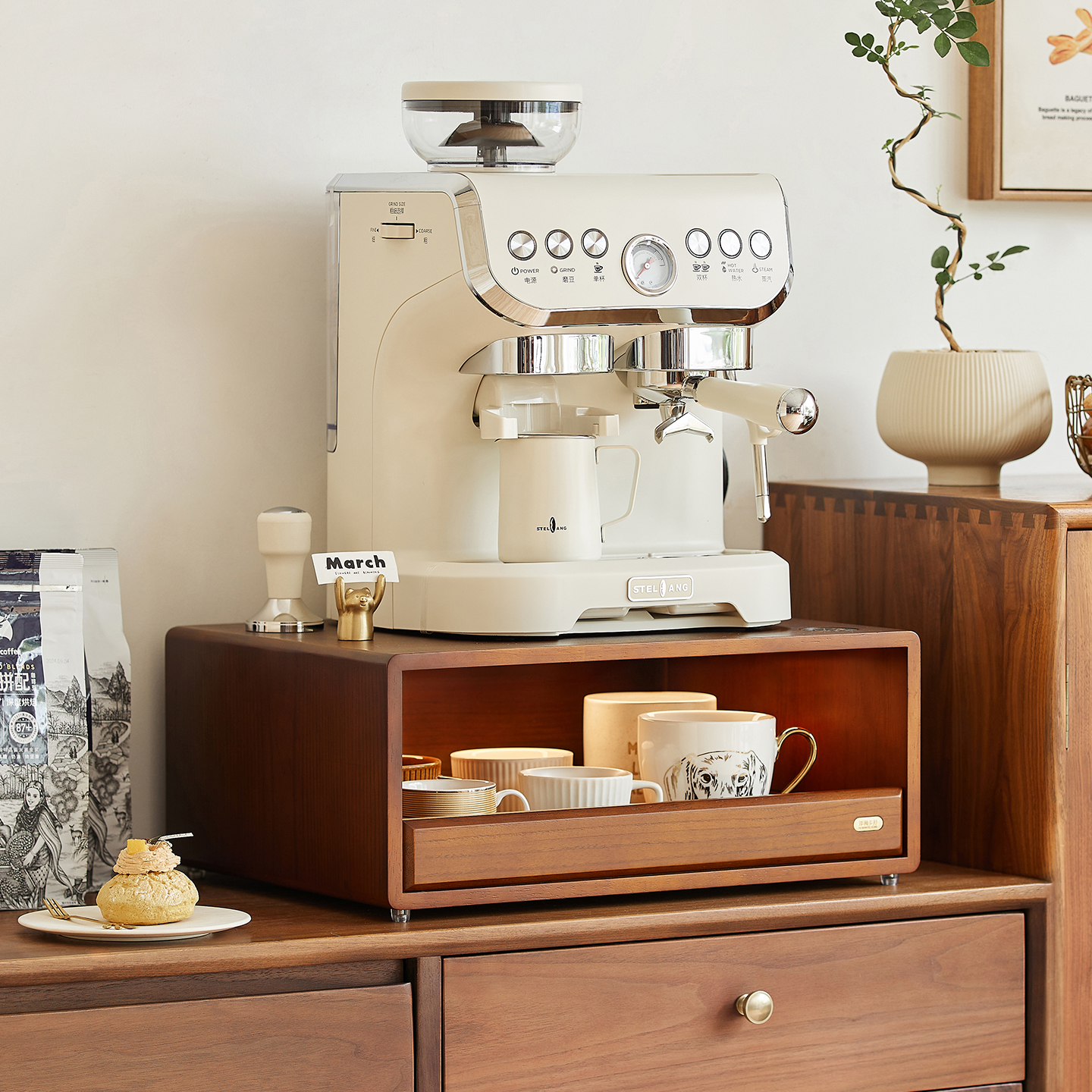 那澜多好抽屉大容量咖啡机置物架