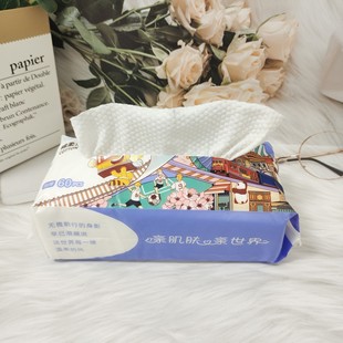 60抽200g加厚棉柔巾洗脸巾一次性擦脸不掉毛母婴宝宝