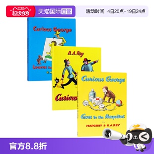 【自营】英文 Curious George 3册 好奇猴乔治 吴敏兰书单 汪培珽3三 廖彩杏书单 好奇猴乔治学字母 图画故事书