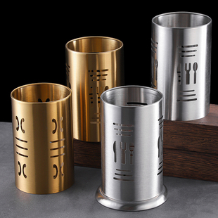 金色不锈钢签筒筷子筒筷子笼吸管筒竹签桶立式桶串串香竹签筒定制