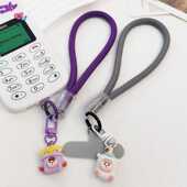 手机挂绳短款 手腕加粗编织手腕简约男女户外运动防丢腕带卡通吊坠