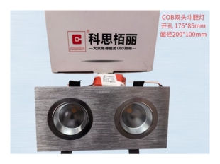 科思栢丽led双头射灯吊顶格栅灯嵌入式斗胆灯  开孔尺寸175*85mm