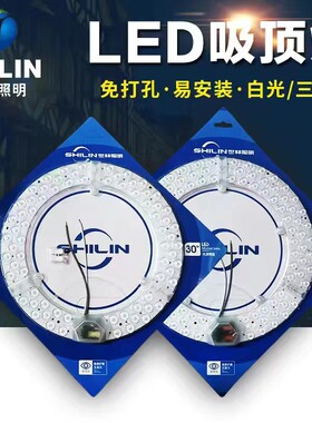 1世林照明LED吸顶无频闪灯环形光源高亮节能改装维修替换灯芯灯泡