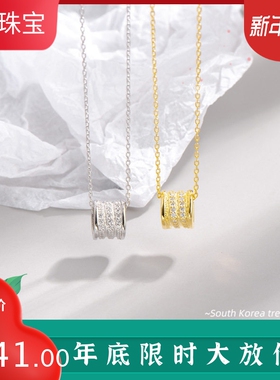 纯银镶钻温柔风小蛮腰项链现货