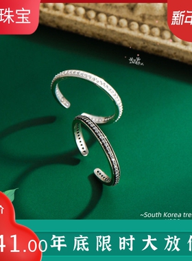 叠戴时尚个性风关节指环银饰品