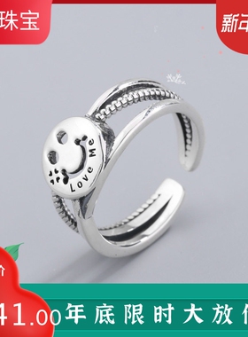 ins冷淡风可调节银戒指