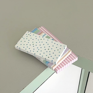 浮光分装 韩国Imeanit 七月新品 粉色蝴蝶结格纹条纹 手帐便签