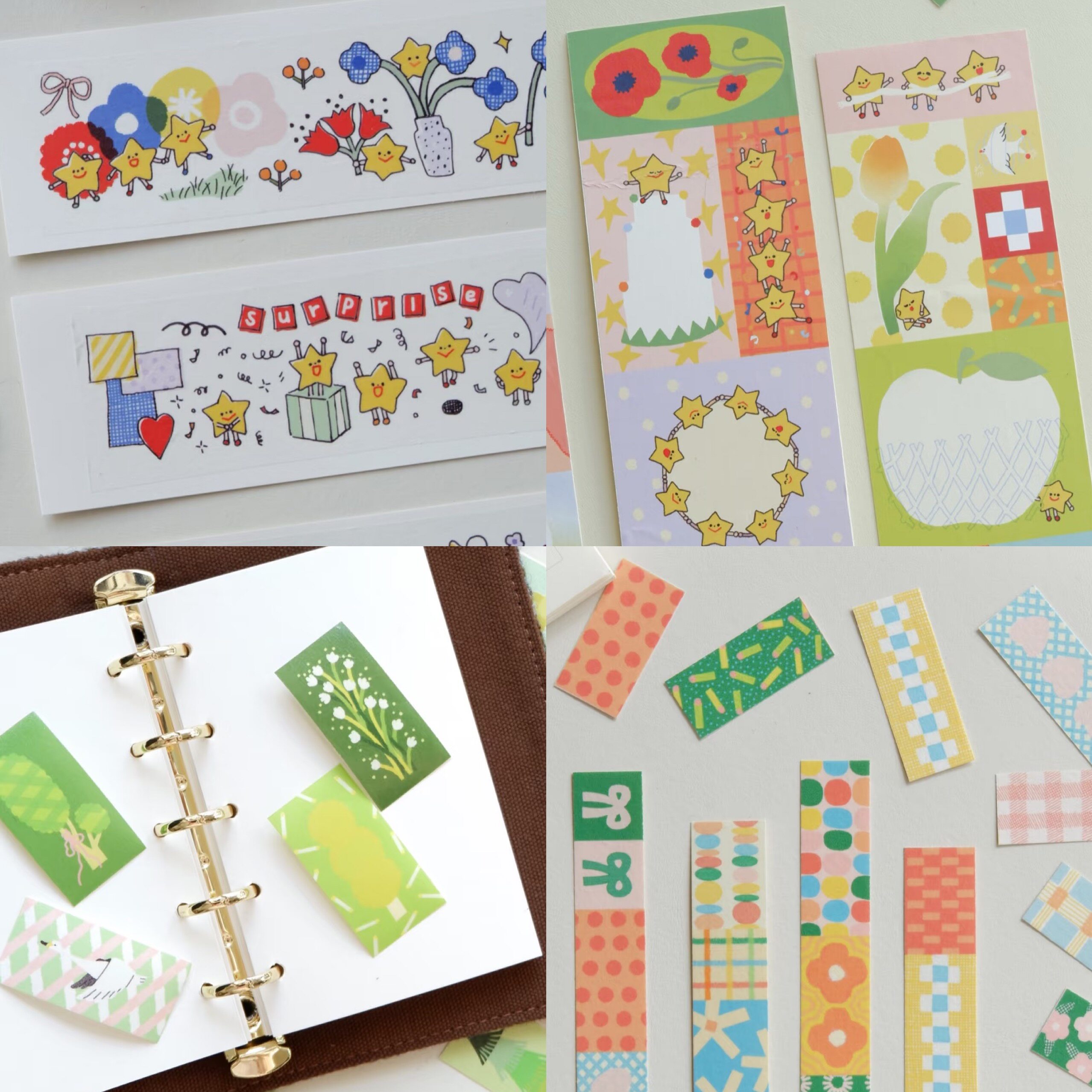 松花芝士挞盐系可爱手绘风胶带