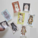 手帐装 浮光分装 手绘猫咪 日本4legs 饰胶带 绘本风格