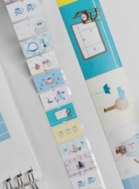 浮光分装MarkyPuppy和纸胶带标签贴 私の日常生活 轻复古盐系胶带