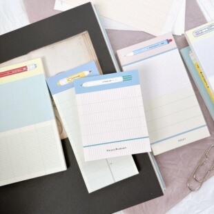 浮光分装 多弗 小笔头 盐系 基础方格法文格 手帐便签 单面印刷