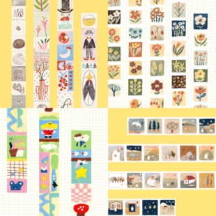 浮光分装 小方堂合集取秋小花一杯随笔盐系可爱和纸手帐胶带