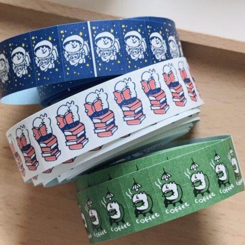 浮光分装 日本spica 读书/coffee/宇宙飞行士 手帐标签贴贴纸素材