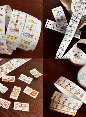 浮光分装 台湾1991w2992 标签贴合集 面包老鼠 手帐标签贴索引贴