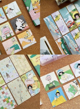 浮光分装走走会社便签合集M5A7内页活页小鼻嘎拼贴装饰无粘性手帐