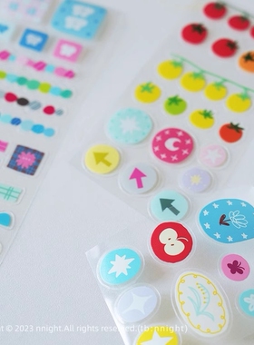 浮光分装 nnight 星月圆切膜贴纸胶带拼贴装饰盐系手帐