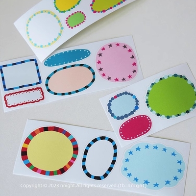 浮光分装 nnight原创设计对话框彩色可书写纸切膜胶带