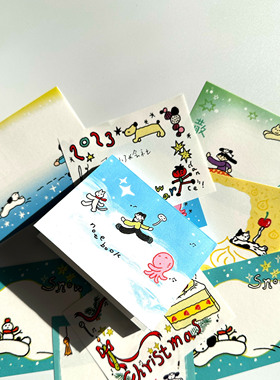 【分装】石榴zakuro 专属小张悠悠日常便签记事原创插画礼物手帐