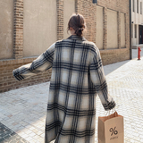 2023新款格子双面过膝呢大衣2371-P270控368+，女装毛呢外套，浙宝268（原浙宝222）