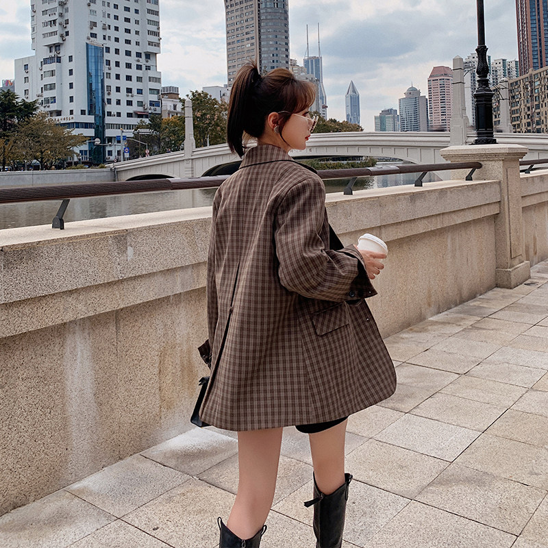 现货！2022新款格子小西装2202--P120控178+,女装西装,浙宝268（原浙宝222）