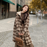 现货2023新款格子连帽双面呢2232P260控368，女装毛呢外套，浙宝268（原浙宝222）