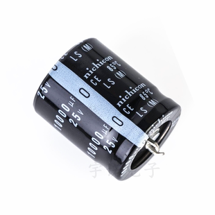 25v10000uf 25v 全新正品牛角引脚铝电解电容器 规格 22x30 22x40