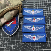 航空飞行员胸章精美刺绣立体效果士气章臂章魔术贴徽章冲锋衣贴