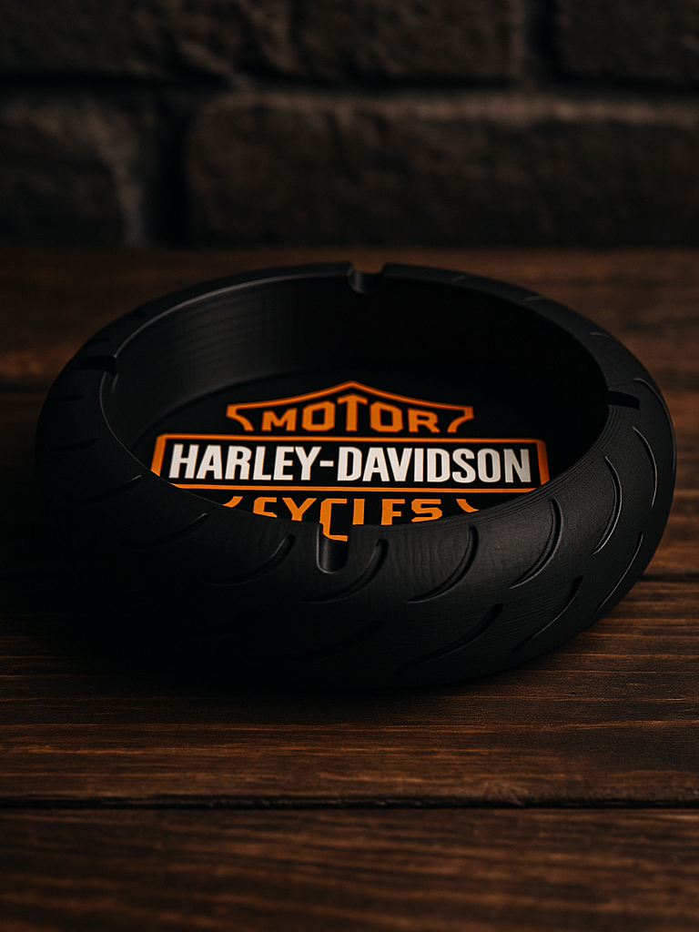 个性哈雷戴维森轮胎烟灰缸摩托车烟灰缸创意潮流装饰摆件