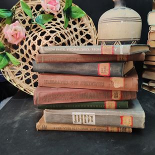 ins复古外文英文旧书二手书橱窗办公室摆件陈列拍摄道具摄影背景