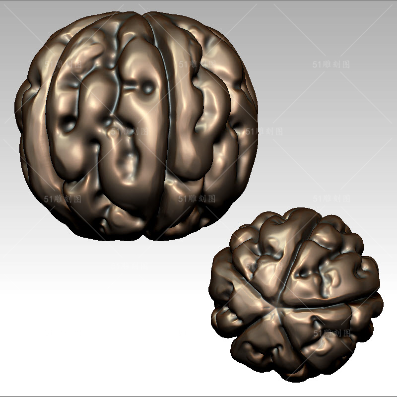 3D模型打印图stl/obj三维圆雕图木雕核雕核桃圆珠手串手把件立体