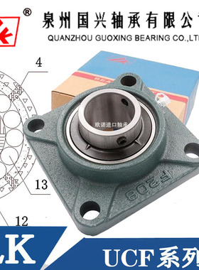 LK外球面方型座轴承UCF/UKF210 211 212 213 214 215 216 217 218