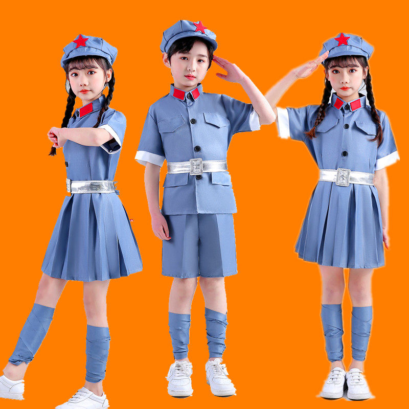 儿童小红军舞蹈演出服红星闪闪军儿童演出服