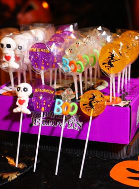 Halloween funny pumpkin spider lollipop 万圣节搞怪南瓜糖