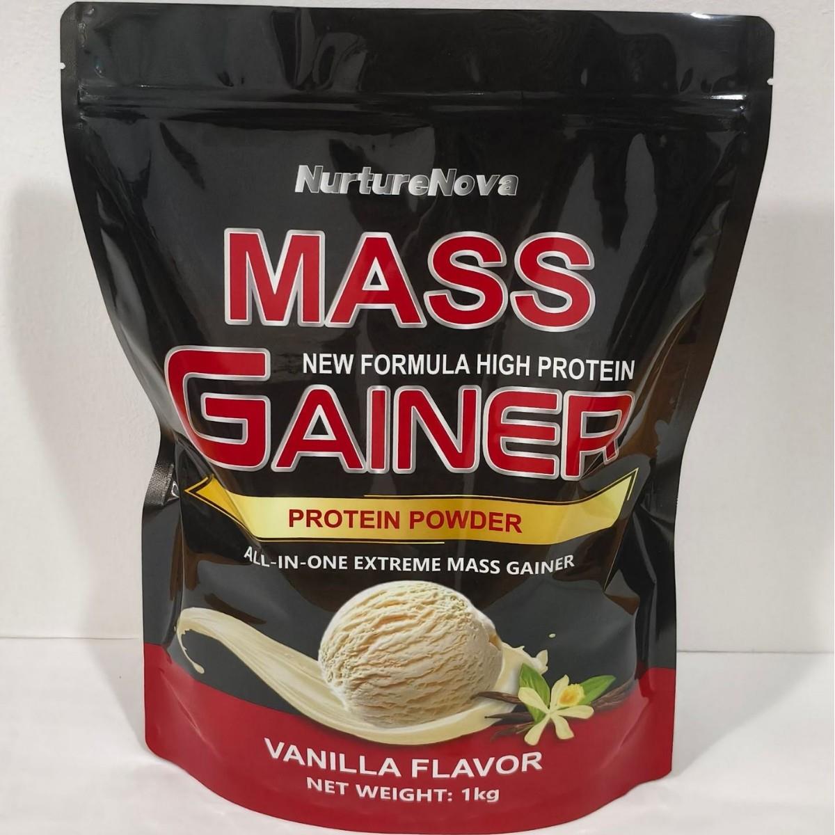 跨境mass蛋白粉巧克力香草味MASS GAINER袋装1kg工厂直销O EM样品