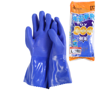 东亚806耐油手套耐磨橡胶耐酸碱PVC加厚防滑防水劳保 工业防护 包邮