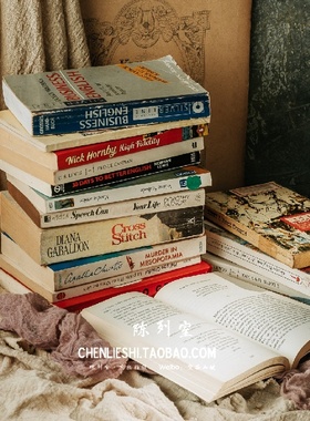 外文书装饰英文书古旧书家居橱窗装饰道具老旧古董书特价假书