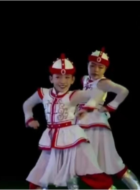 六一儿童蒙古族舞蹈演出服欢腾的草原男女童少数民族筷子舞表演服