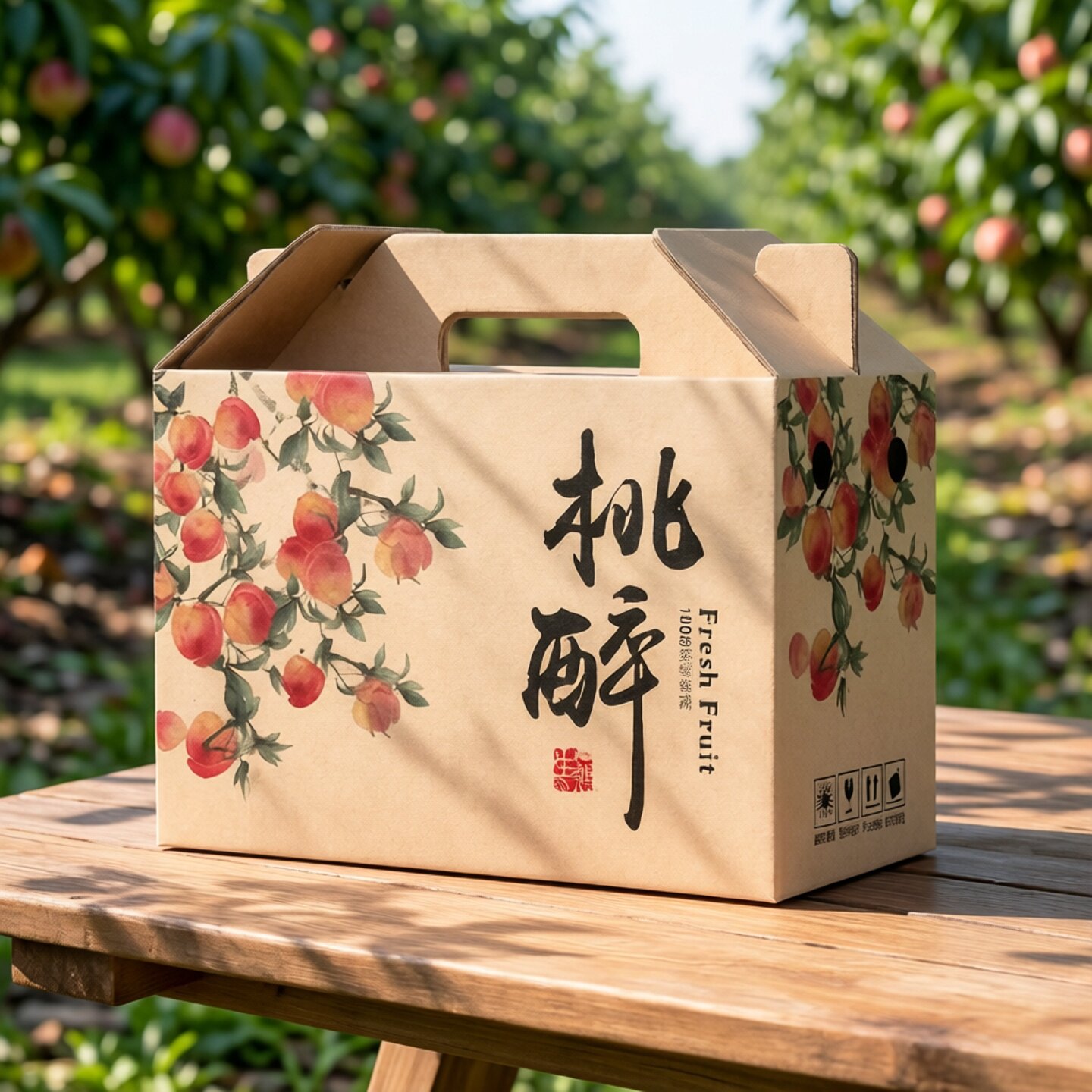 桃子包装盒礼盒油桃蟠桃纸箱黄桃子包装箱510斤水蜜桃子礼盒空盒
