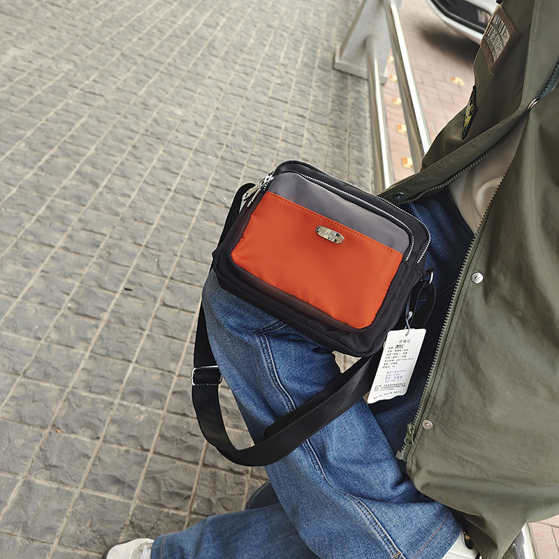 拼色新款小方包防水牛津布