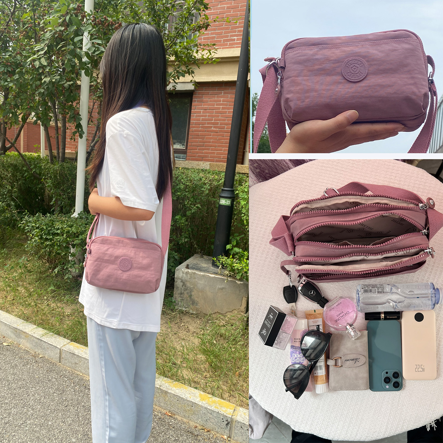 帆布小包包新款时尚妈妈包休闲布包轻便尼龙牛津布女士单肩斜挎包