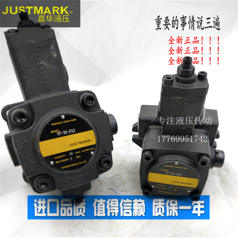低压变量叶片油泵VP-30/25/35/40/40-FA3/2/1 T7 T9 JUSTMARK嘉华