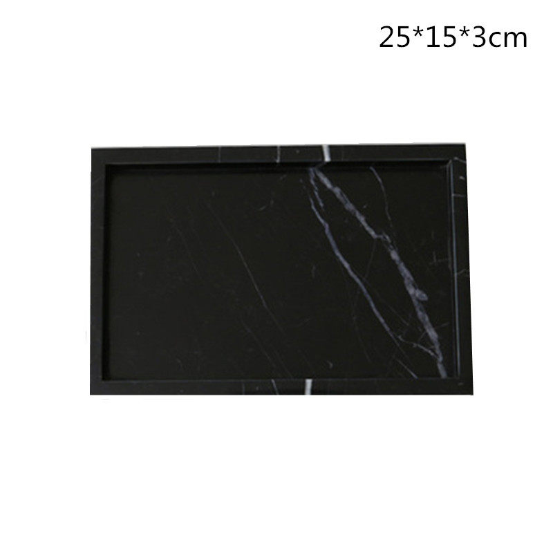 Scandinavian in Simple Desktop Storage Box Marble Tray Cosmetics Jewelry Storage Tray Bathroom Desktop Storage Box