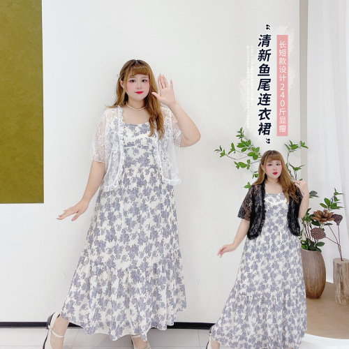 长短款气质显瘦打揽碎花连衣裙