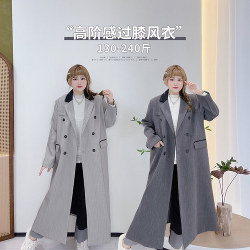 长款风衣外套韩版休闲通勤双排扣