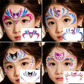 儿童节日表演额头贴脸贴库洛米美乐蒂公主彩虹可爱彩绘妆容纹身贴