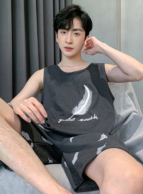 夏季纯棉短袖男士胖GG睡衣加肥特大码200斤家居服短裤5XL250斤6XL