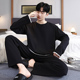 睡衣男士 秋款 纯棉长袖 秋冬季 男款 胖GG加大码 套装 220斤240斤5XL6XL