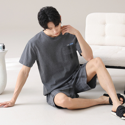 XXXXXXL特大码睡衣男200斤250斤胖子男士夏季莫代尔棉短袖短裤6XL
