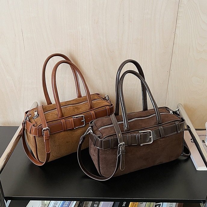 麂皮绒复古包包女大容量2026新款潮时尚休闲斜挎包手提通勤枕头包,箱包皮具/热销女包/男包,单肩包,淘宝优惠券,粉丝福利购,淘宝优惠卷