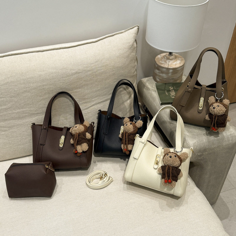 软皮小众荔枝纹菜篮子水桶包包2026女式新款复古百搭单肩斜跨包,箱包皮具/热销女包/男包,单肩包,淘宝优惠券,粉丝福利购,淘宝优惠卷